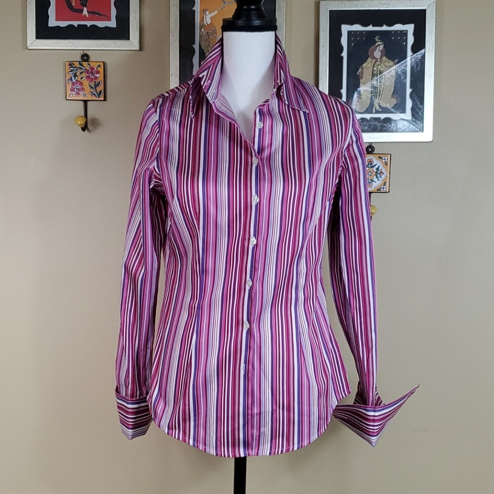 Hawes & Curtis stripped button down shirt - Picture 1 of 10